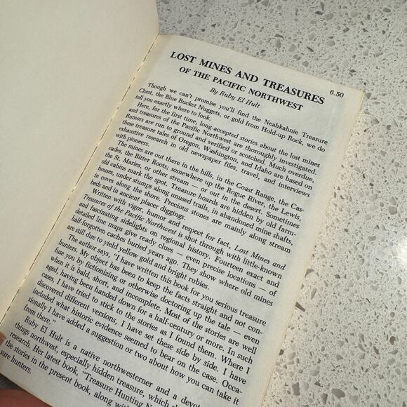 Lost Mines and Treasures of the Pacific Northwest Ruby El Hult Paperback 1981 - Picture 6 of 7